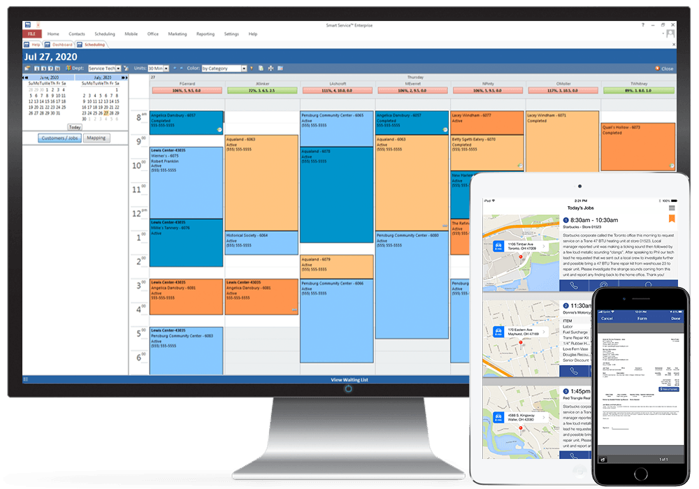 Scheduling Manager Web  Thoughtful Systems - Field Service Business  Software